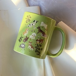 Homemade cute kitten flip top ceramic mug  niche and fun coffee cup and water cup gift  270ml.