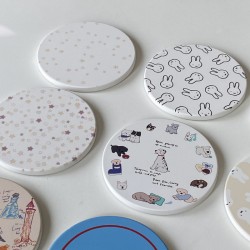 Trendy Ins frizzy emoji girl bag pendant  cute blue overalls girl brooch keychain for versatile use