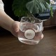 Korean INS natural style blueberry fruit glass  high borosilicate heat resistant milk cup. Simple  artistic breakfast cup