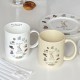 Korean Instagram cartoon koala bear glass  heat resistant simple milk cup  niche creative gift.
