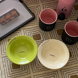 Homemade atmospheric niche  childlike spring and summer  colorful butterfly painted ceramic mug  coffee cup  water cup  340ml.