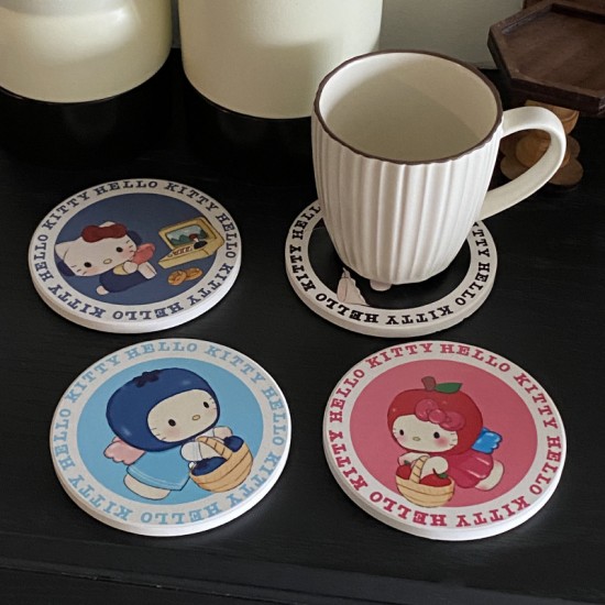 Niche homemade red apple flying bird coffee cup  simple hand painted bread puppy ceramic flip top mug