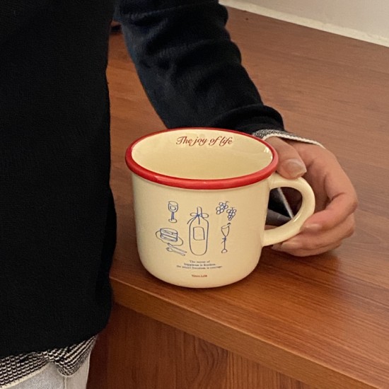 Niche Korean Instagram Funny and Cute Linear Cat Glass Bowl High temperature resistant cartoon borosilicate fruit bowl and yogurt bowl