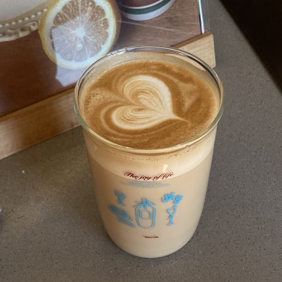 Romantic blue fireworks glass Instagram celebration pink fireworks  large Rongling water cup  simple iced American coffee cup.