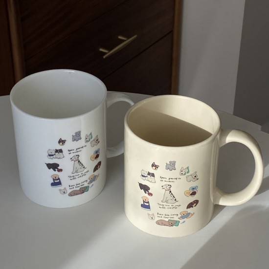 Korean Instagram cartoon koala bear glass  heat resistant simple milk cup  niche creative gift.