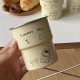 INS mint head puppy ceramic mug  creative cartoon hook coffee mug  spring water cup  340ml
