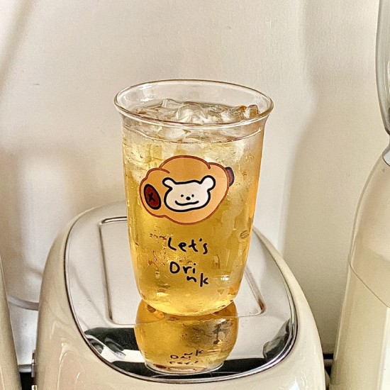 2024 bright red New Year tree graffiti waisted mug  niche cartoon ceramic water and coffee cup gift.