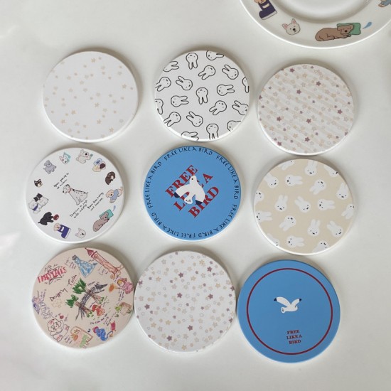 Trendy Ins frizzy emoji girl bag pendant  cute blue overalls girl brooch keychain for versatile use