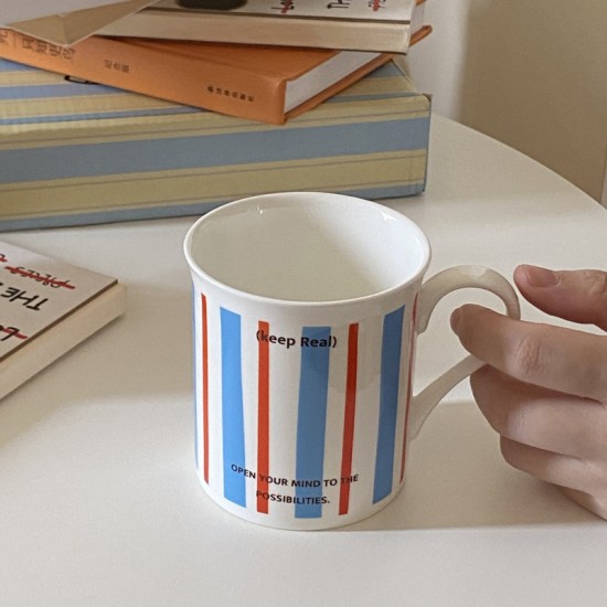 Brilliant red  niche luxury New Year and Christmas red mug  ceramic water cup  coffee cup gift.