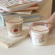 Homemade vintage Instagram high stem glass  retro French romantic dessert cup  niche minimalist milk cup  heat resistant.