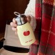 Cartoon KT penguin stainless steel thermos  black mini portable cold storage cup  cute and compact pocket cup