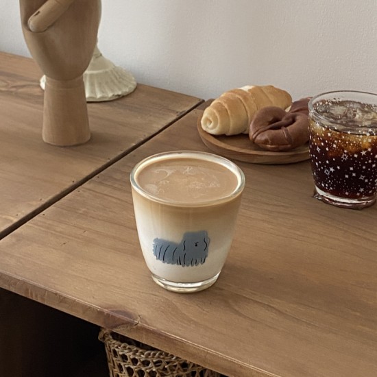 Couple's glass water cup