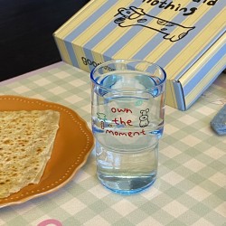 Niche and simple Instagram cartoon koala penguin glass  heat resistant juice cup  coffee cup  280ml couple sized.