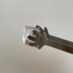 INS style cute stainless steel palm shaped ice cube tongs  fruit sugar tongs  fun snack tongs  kitchen supplies.