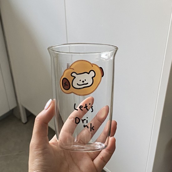 2024 bright red New Year tree graffiti waisted mug  niche cartoon ceramic water and coffee cup gift.