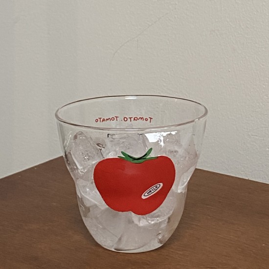 Instagram Cartoon Abstract Fish Glass  Cute Blue Fish  High Resistant Juice and Milk Cup for Couples