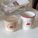 Homemade vintage Instagram high stem glass  retro French romantic dessert cup  niche minimalist milk cup  heat resistant.